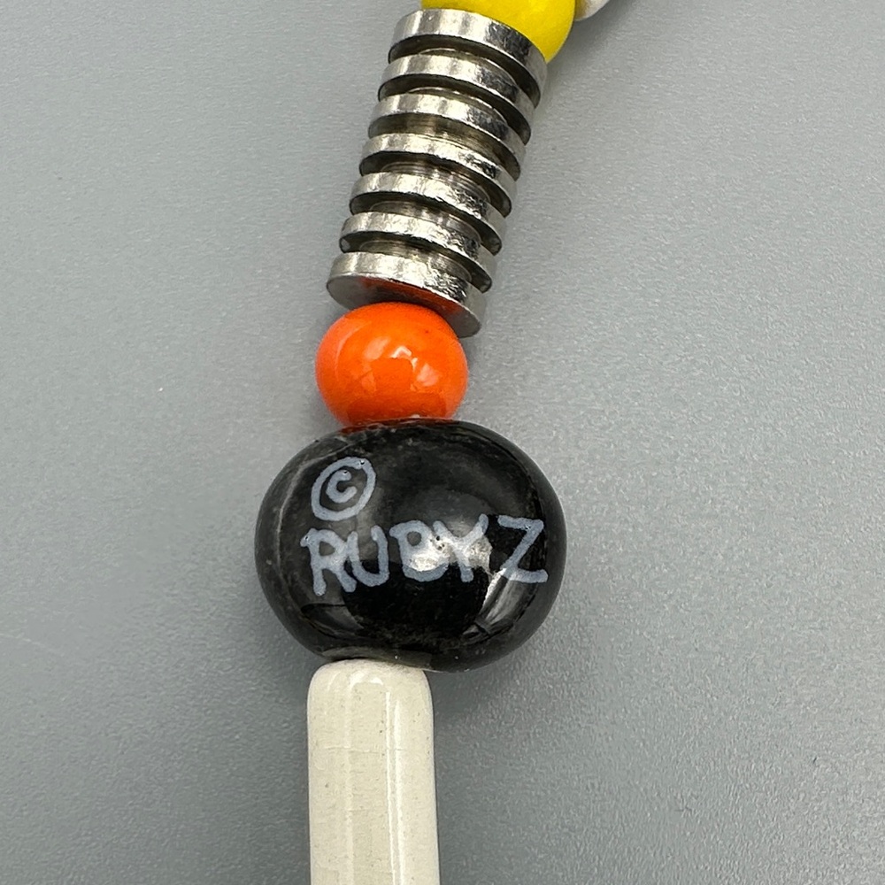 Candace Loheed Ruby Z Striped Cat Ceramic Necklac… - image 2